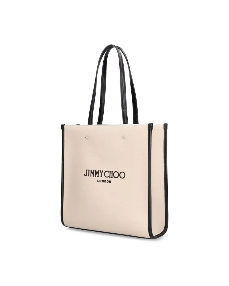 Jimmy Choo Women's Beige Canvas Tote Bag Beige