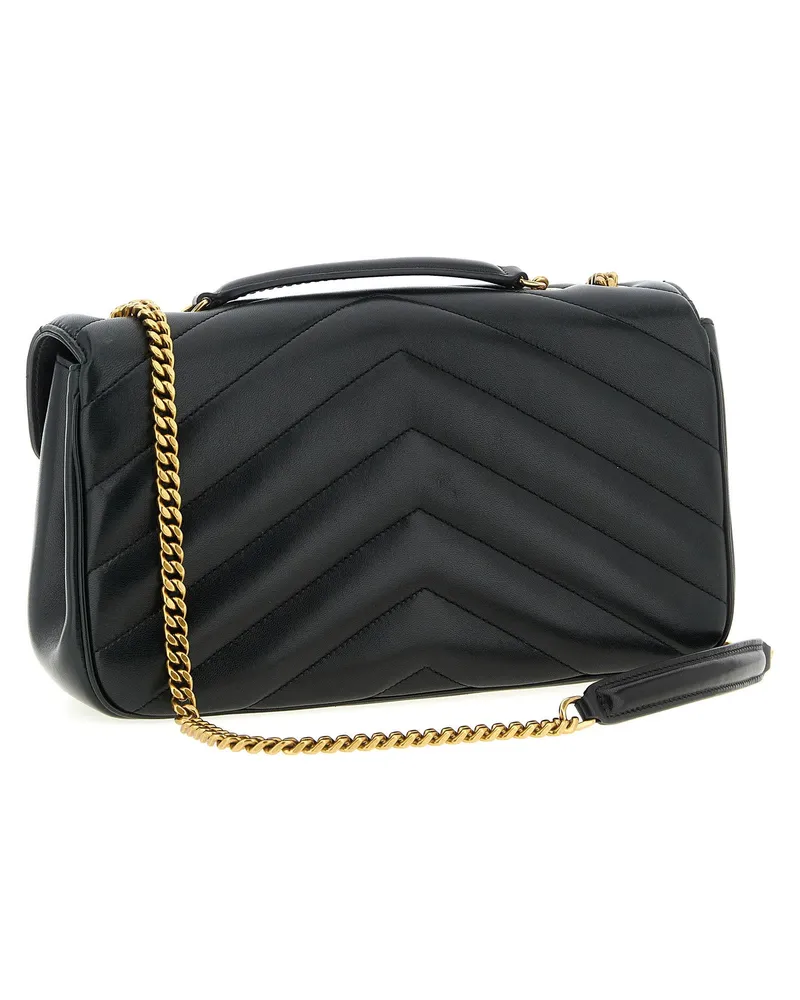 Saint Laurent Loulou Shoulder Bag — Black Black