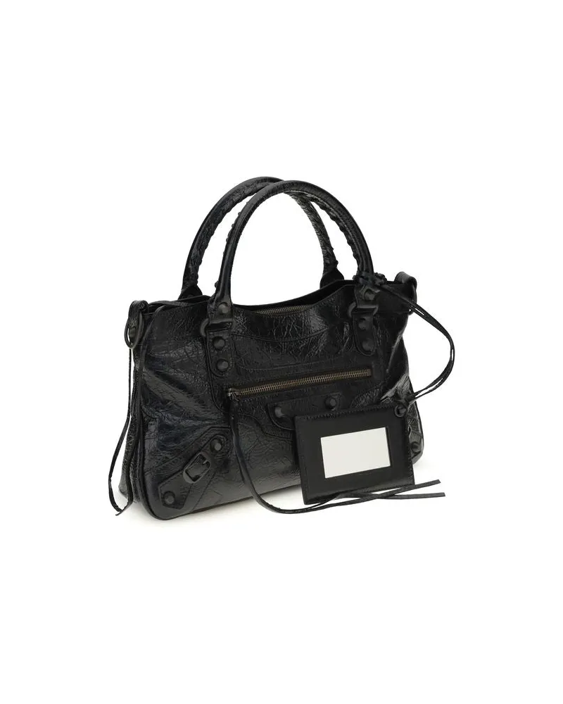 Balenciaga Women's Black Lamb Ovis Aries Shoulder Bag Black