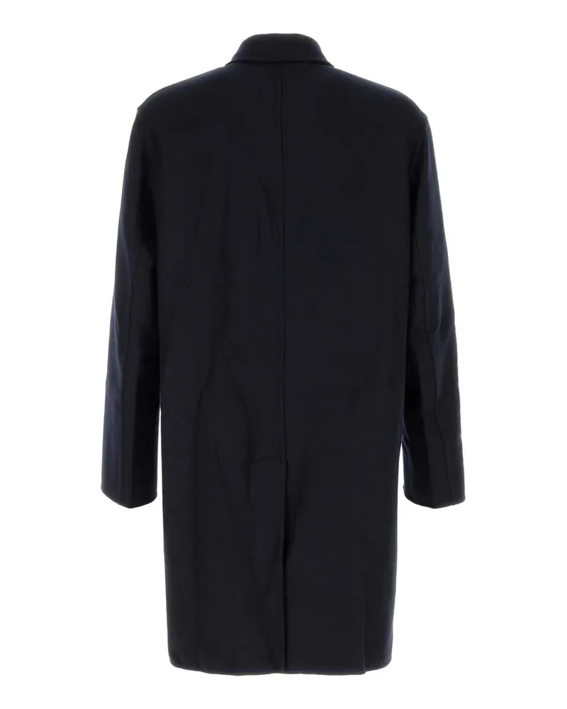 Etro Men's Navy Blue Wool Blend Reversibile Coat B0339 Cappotti Navy