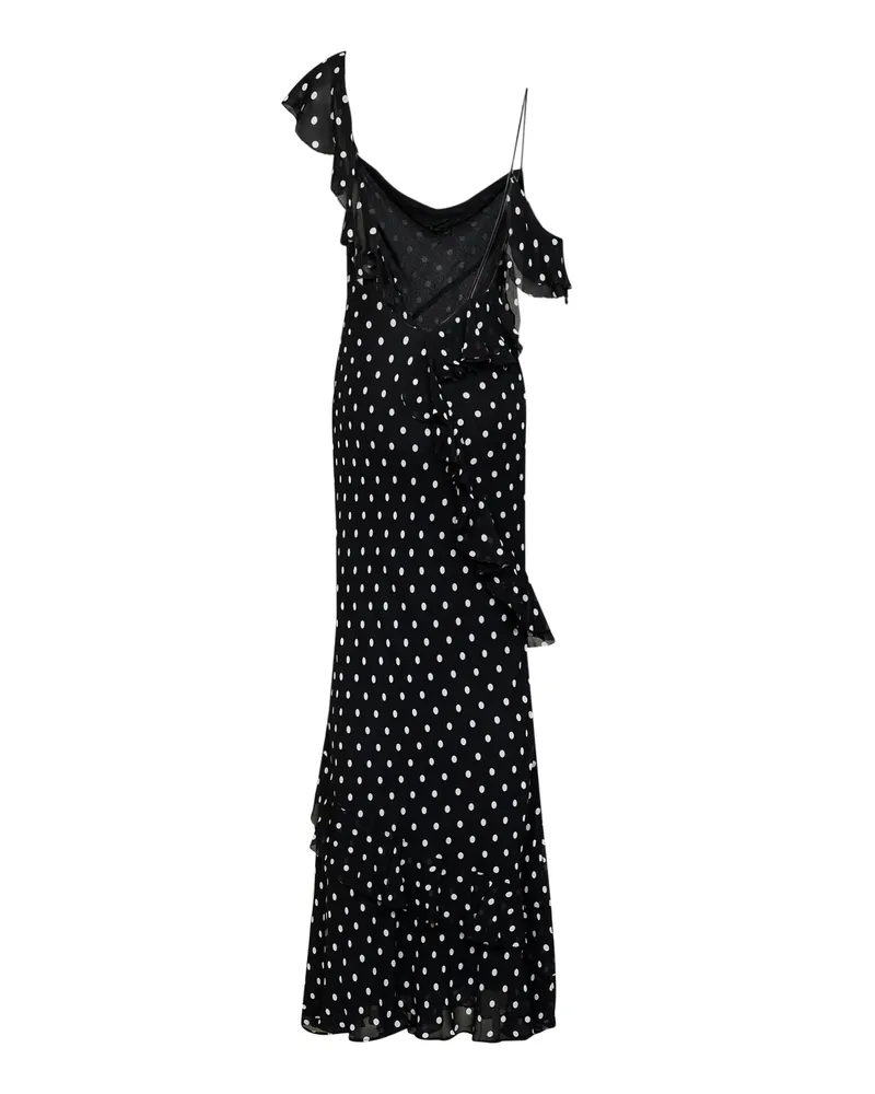 Self-Portrait Women's Maxi Dress Georgette Black Viscose 