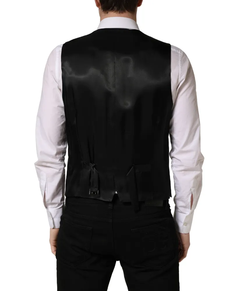 Dolce & Gabbana Virgin Wool and Silk Vest — Black Black