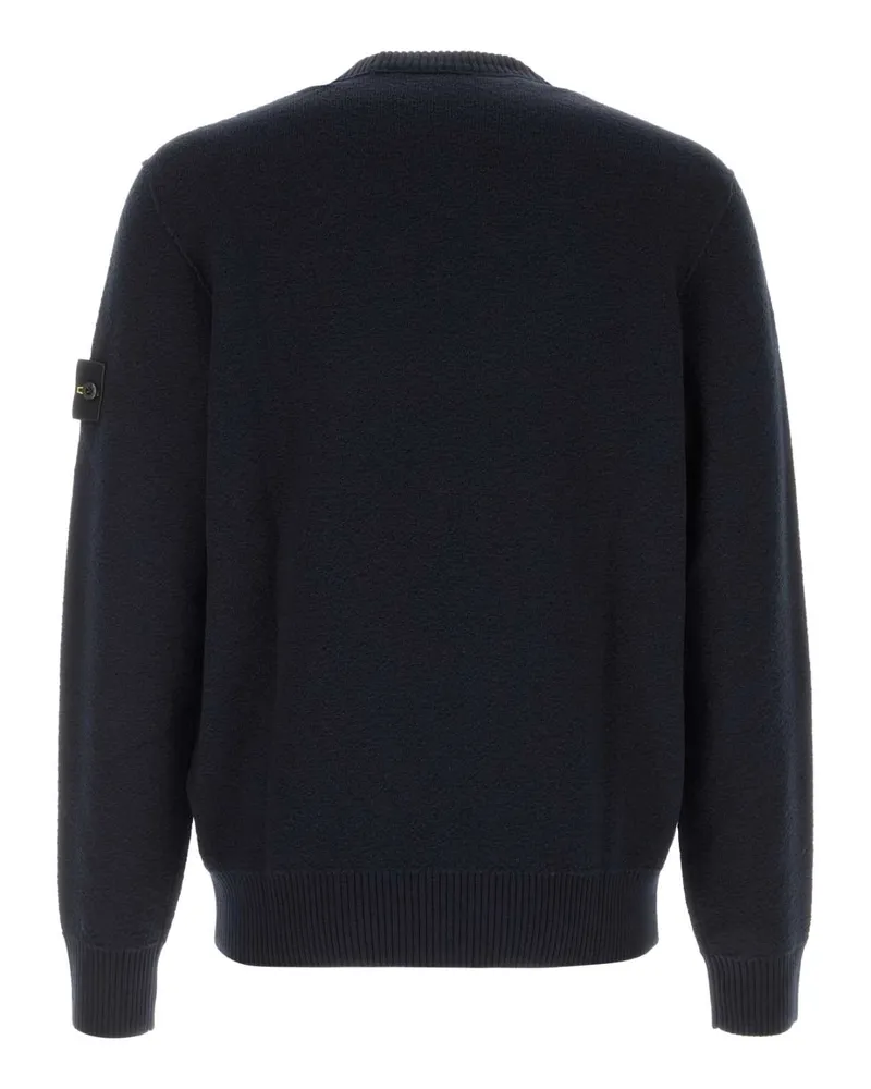 Stone Island Men's Midnight Blue Wool Sweater Exterior: Virgin Maglieria Navy