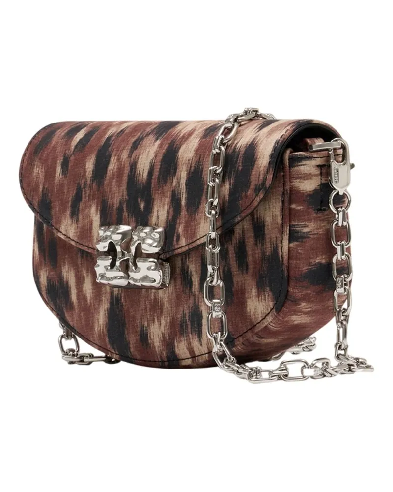 Ganni Women's Lulu Crossbody -  Synthetic Multicolor Bags Crossbodies Brown