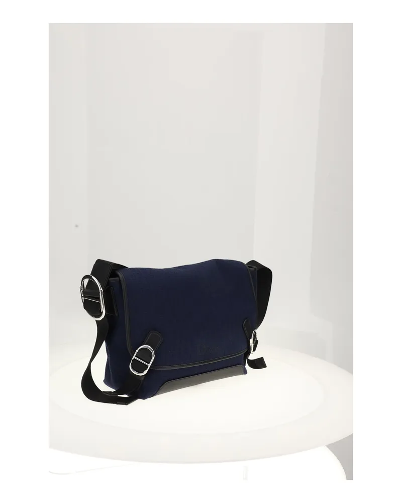 Dior Jet Flap Oblique Messenger Bag — Navy Navy