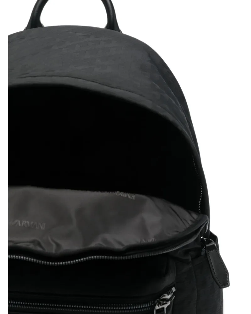 Emporio Armani Nylon Backpack — Black Black