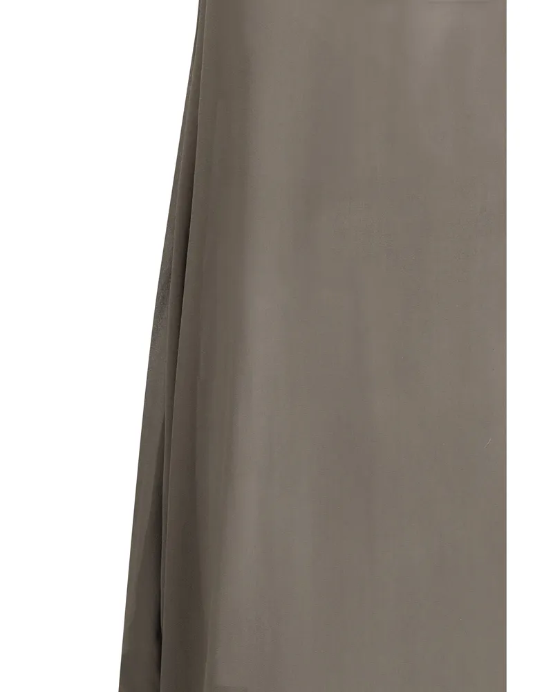 Rick Owens Women's Dress Haltar Silk Georgette Dust Gray
