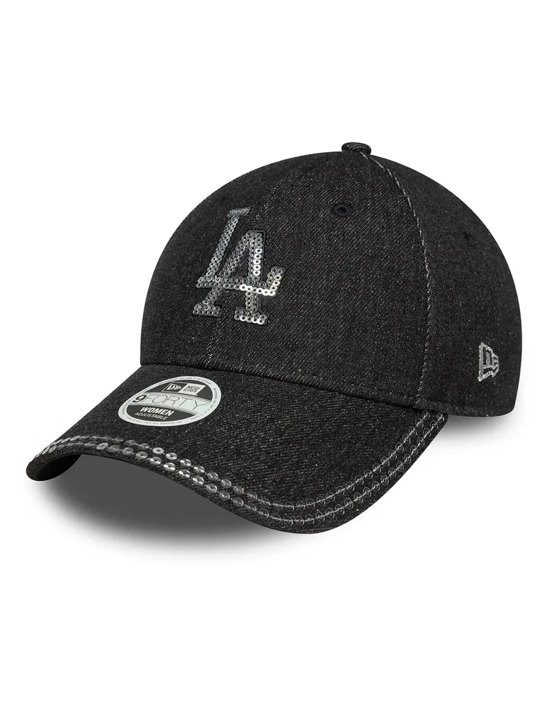 New Era Women's Cap 9forty La Dodgers Black Polyester Hat Black