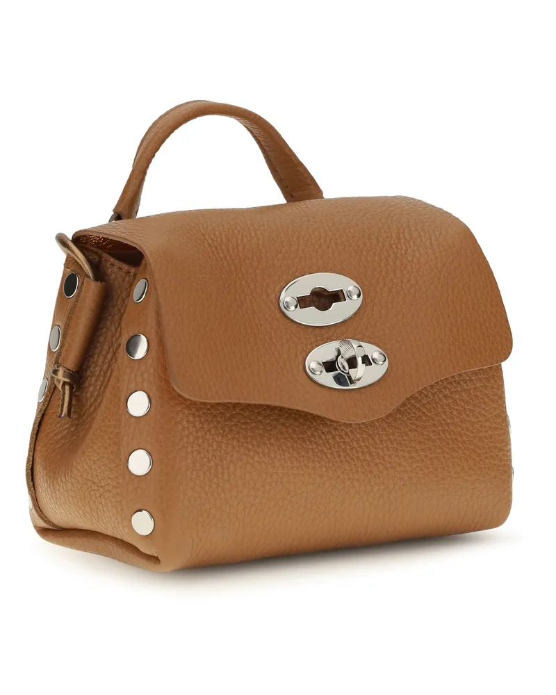 Zanellato Women's Postina Shoulder Bag Beige Pietra Ligure Calf Leather Bos Taurus Beige
