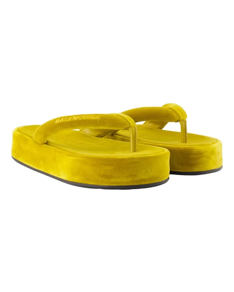 Balenciaga Women's Jet Lag Sandals -  Velvet Yellow Other Shoes Flat-Shoes Yellow