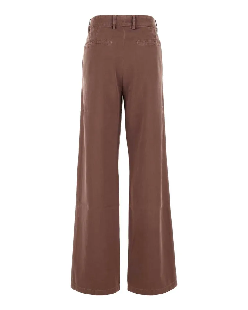 Dries van Noten 2510109011426 811 Taupe Exterior: Cupro Cotton Pantaloni Trousers Beige