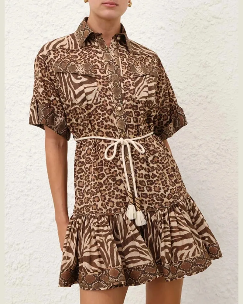 Zimmermann Splpr Dress — Beige Beige