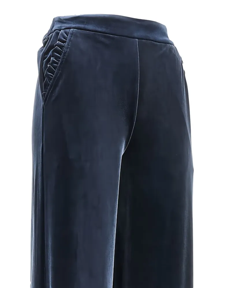 Emporio Armani Velvet Chenille Trousers — Navy Navy