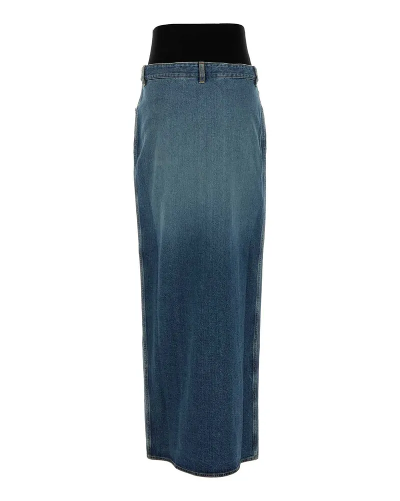 Alaïa Women's Denim Skirt Bleuvintage Exterior: Cotton Polyurethane Gonne Blue