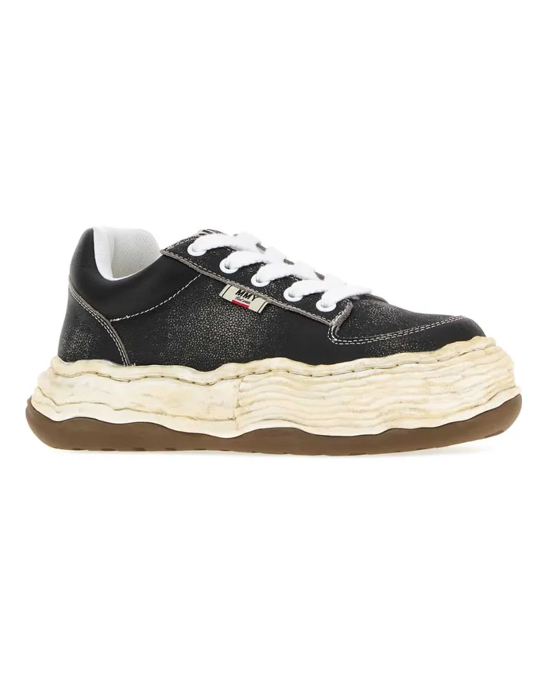 MIHARAYASUHIRO Unisex Black Leather Oliver Sneakers Black