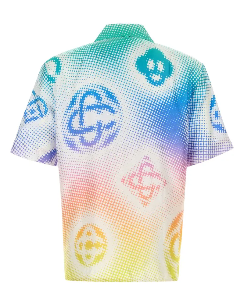 Casablanca Paris Halftonelogosrepeat Exterior: Silk Camicie Shirt Multicolor