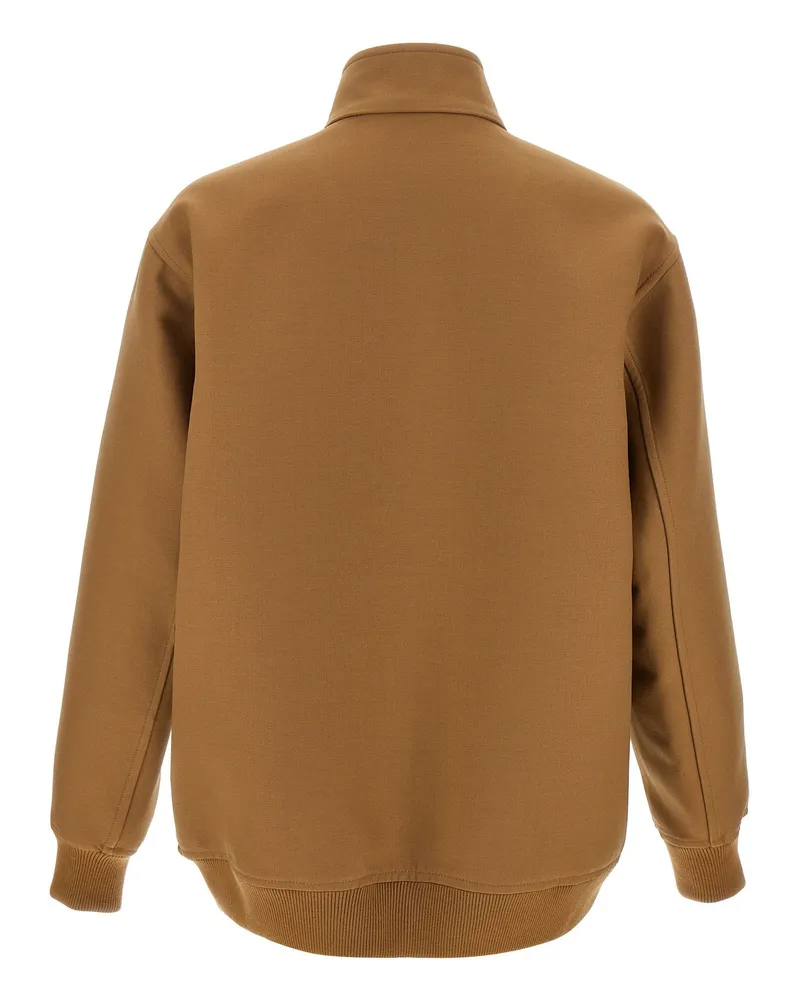 Gucci Wool Blend with Ribbed Knit Jacket — Camel Camel