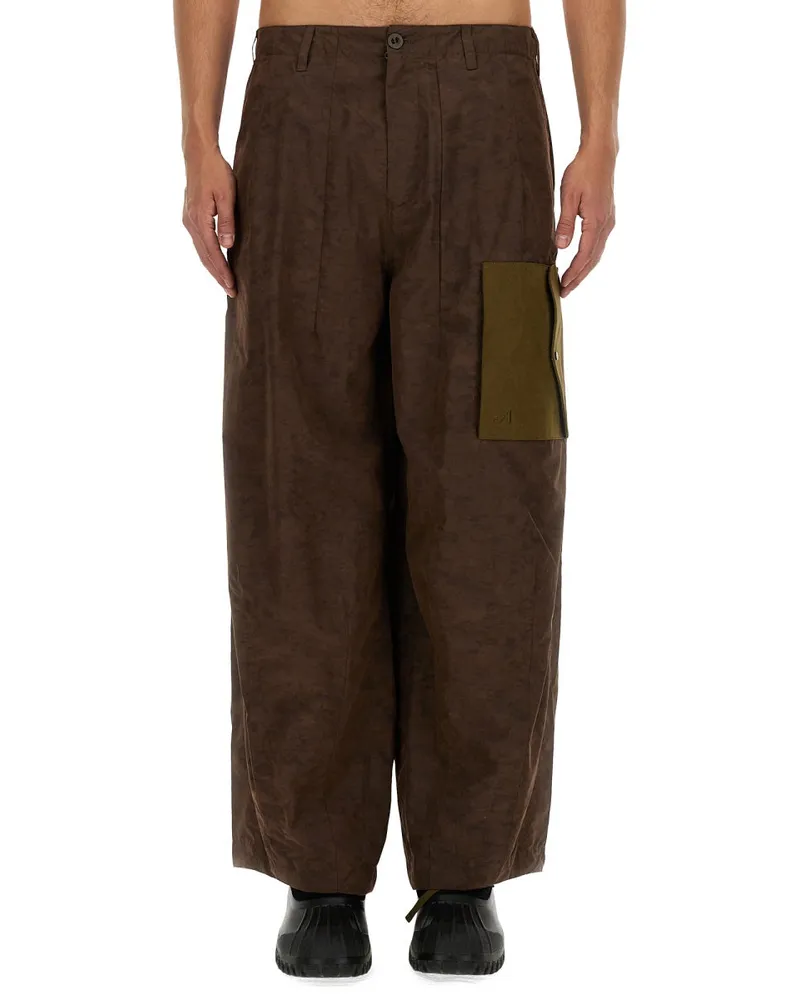 Ten c Collaborative Polyamide Blend Cargo Pants — Green Green