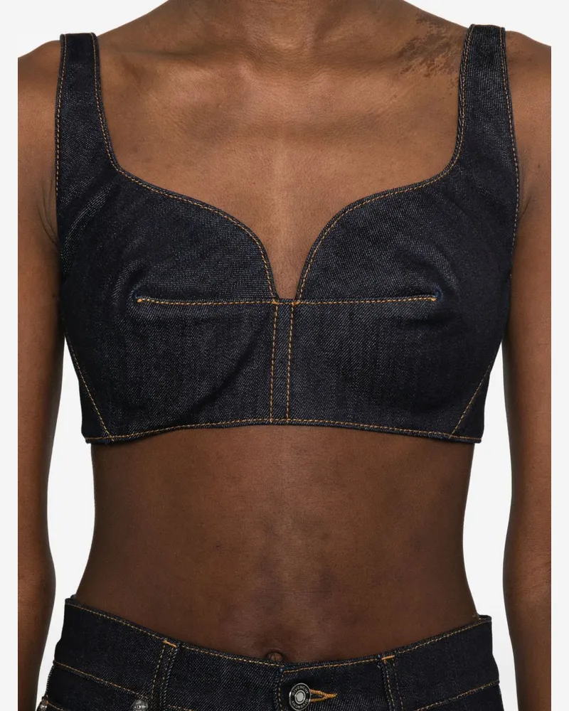 Givenchy Denim Bra Top — Black Black