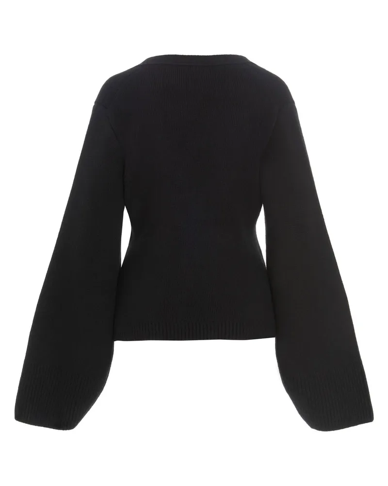 KHAITE Women Black Cashmere Cardigan Clothing Black