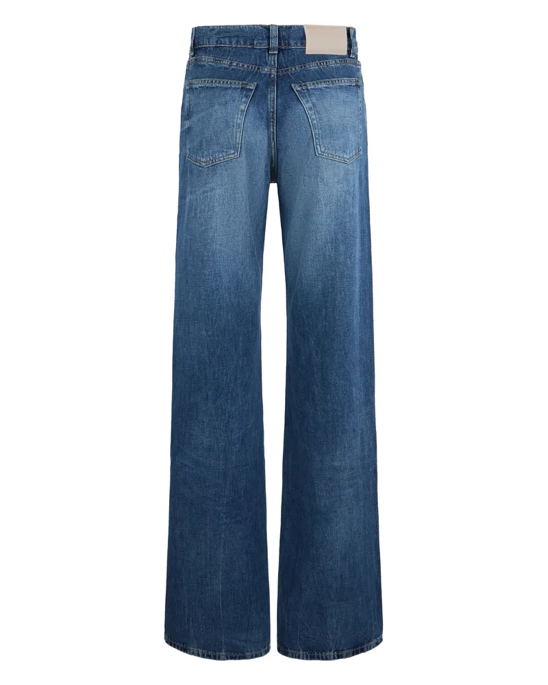 Our Legacy Women's Wide-Leg Jeans Vienna Blue Wash Cotton Blue
