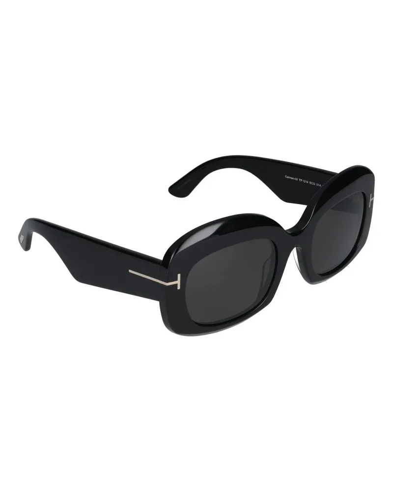 Tom Ford Unisex Ft1219 Injected Acetate Sunglasses Black Black