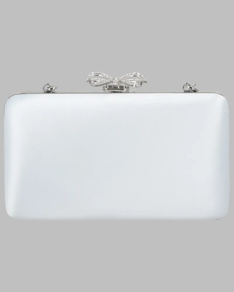 Self-Portrait Satin Clutch — Blue Blue
