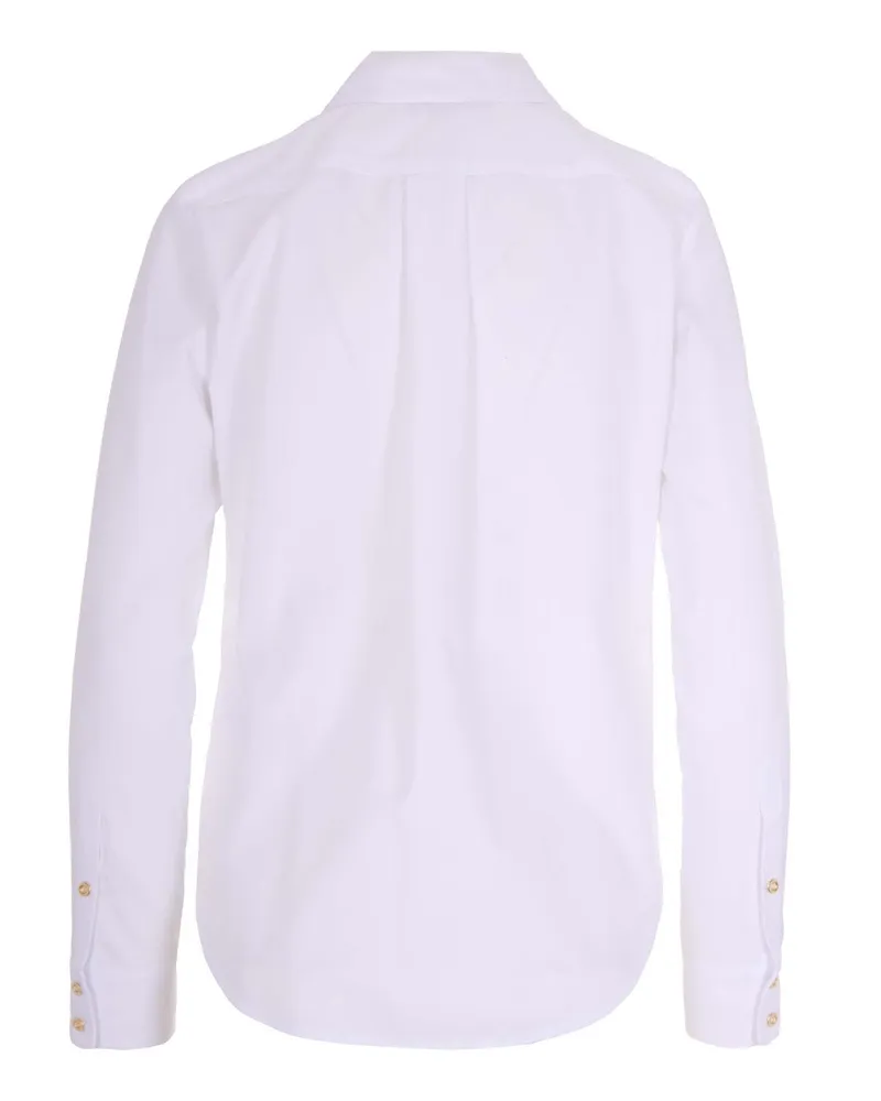 Elisabetta Franchi Women's Shirt With Gold Buttons - White Cotton White
