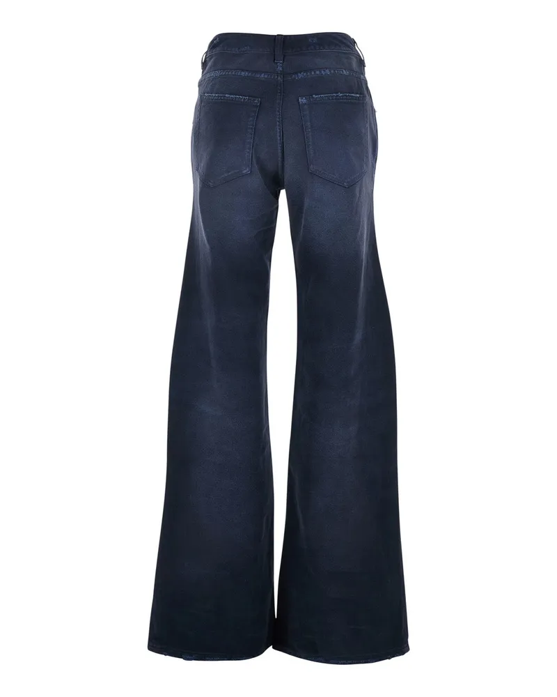 Balenciaga Women's Jeans Five-Pocket Blue Cotton Blue