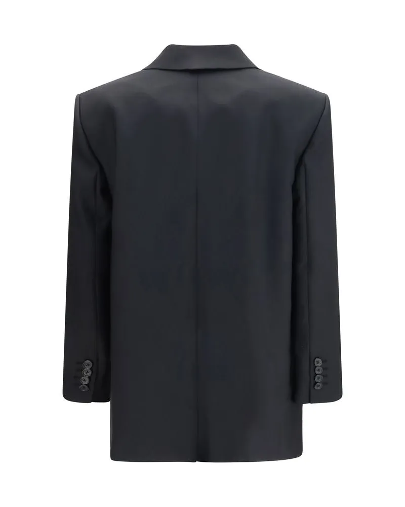 KHAITE Women's Black Wool Oves Aries Full-Length Jacket Clothing Black