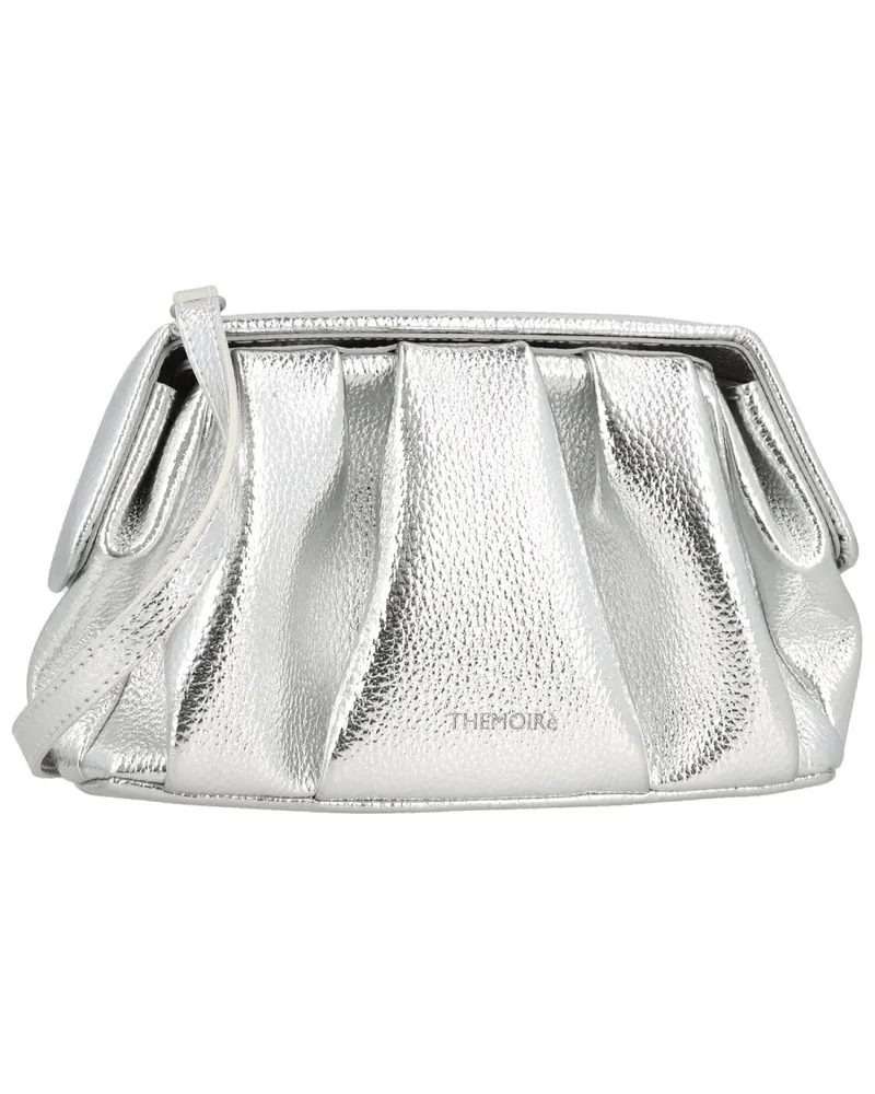THEMOIRÈ Women's Clutch Bag Athena Silver Polyurethane Handbags Hand Silver