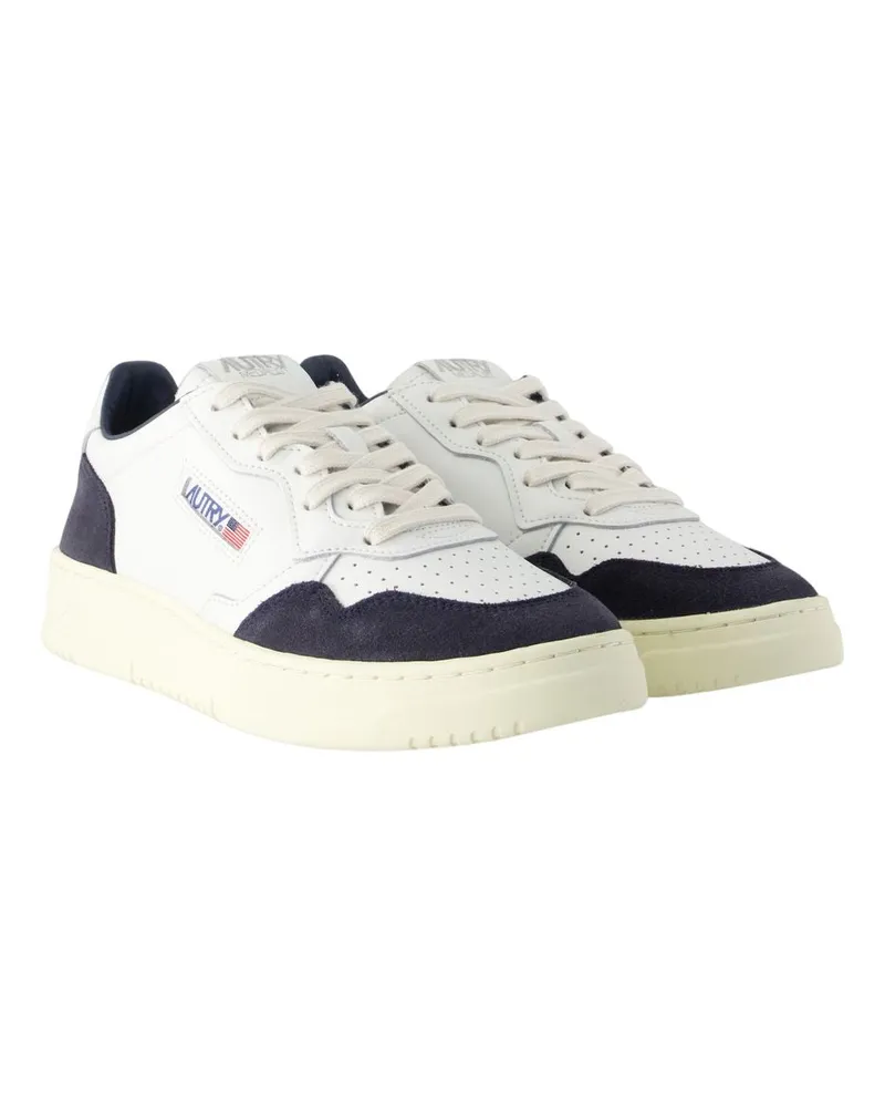 AUTRY Men's Medalist Low Sneakers -  Leather White Calfskin Shoes White