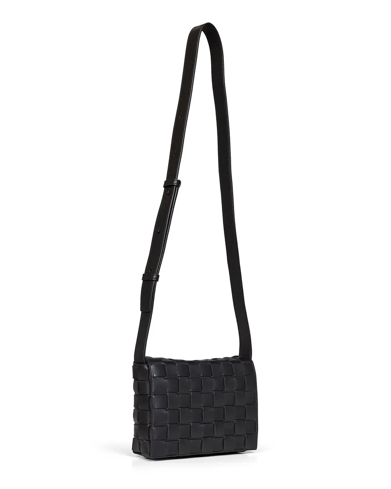 Bottega Veneta Men's Messenger Bag Orto Black Calf Leather Shoulder Black