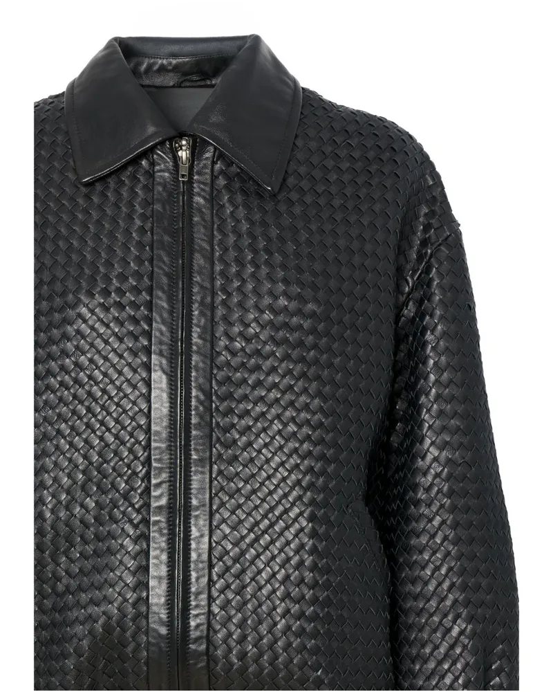 Manokhi Women Leather Jacket Sara Black Black