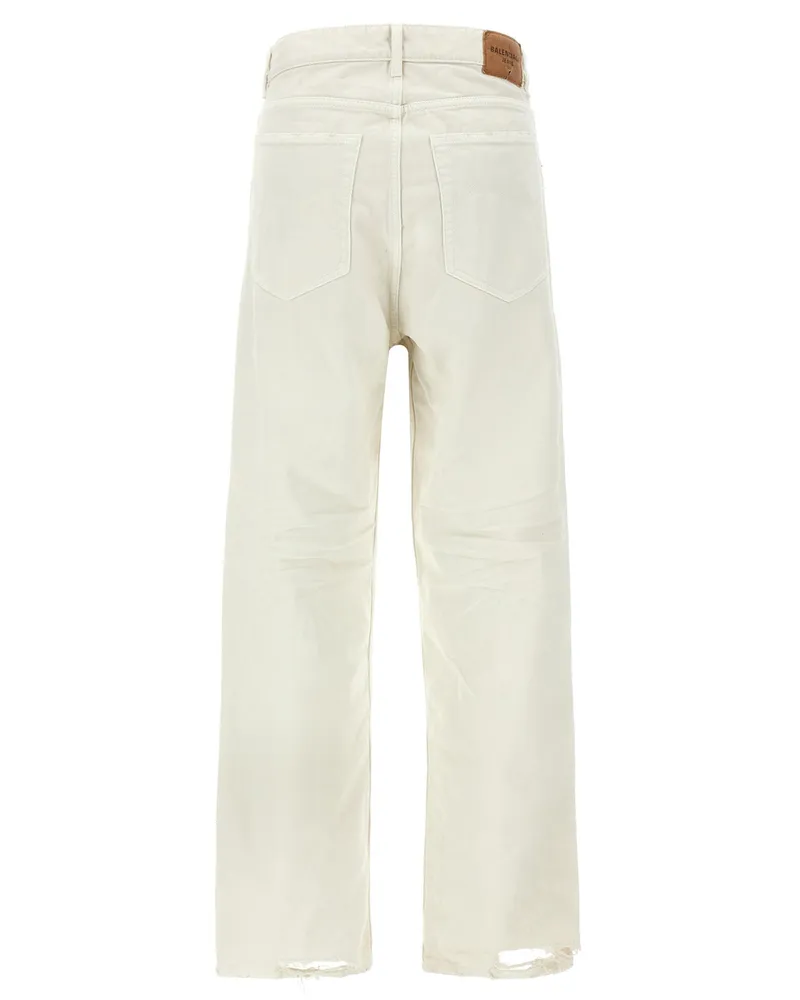 Balenciaga Women's White Cotton Jeans Denim Clothing White