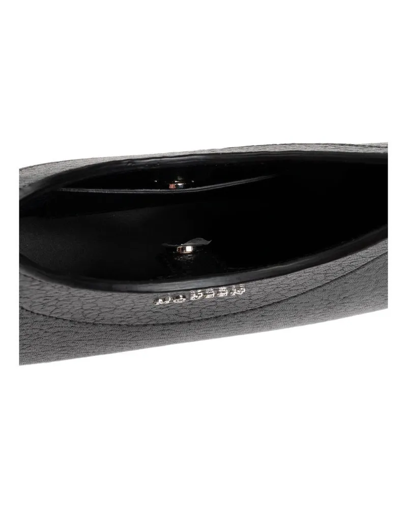 Alexander McQueen Women's Mcqueen T-Bar Mini Handbag Black Lambskin Handbags Hand Bags Black