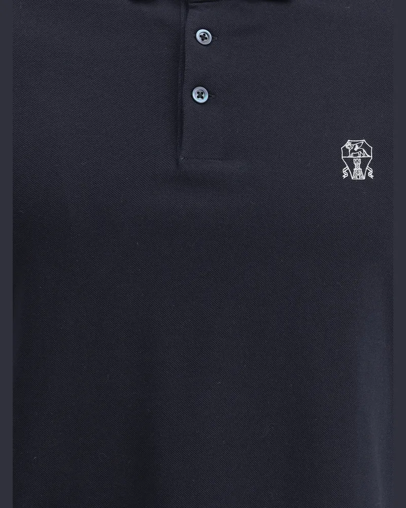Brunello Cucinelli Cotton Polo — Navy Navy