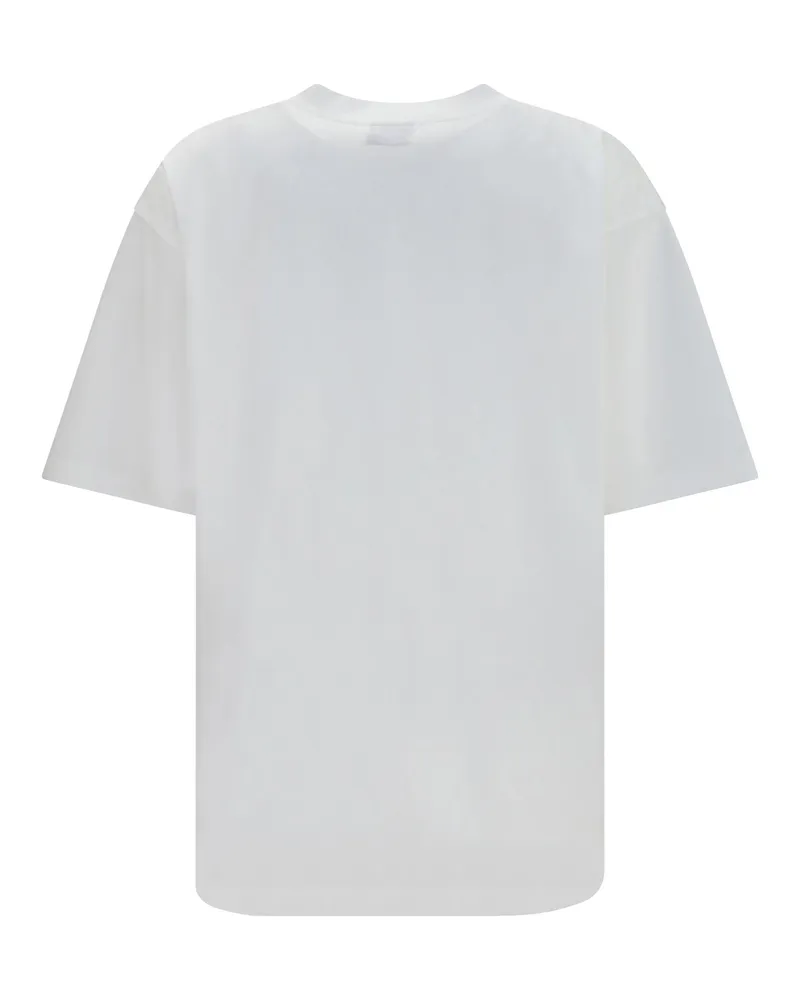 Balenciaga Women Printed Cotton T-Shirt Full White Cotton; Elastane T-Shirts And Polos White