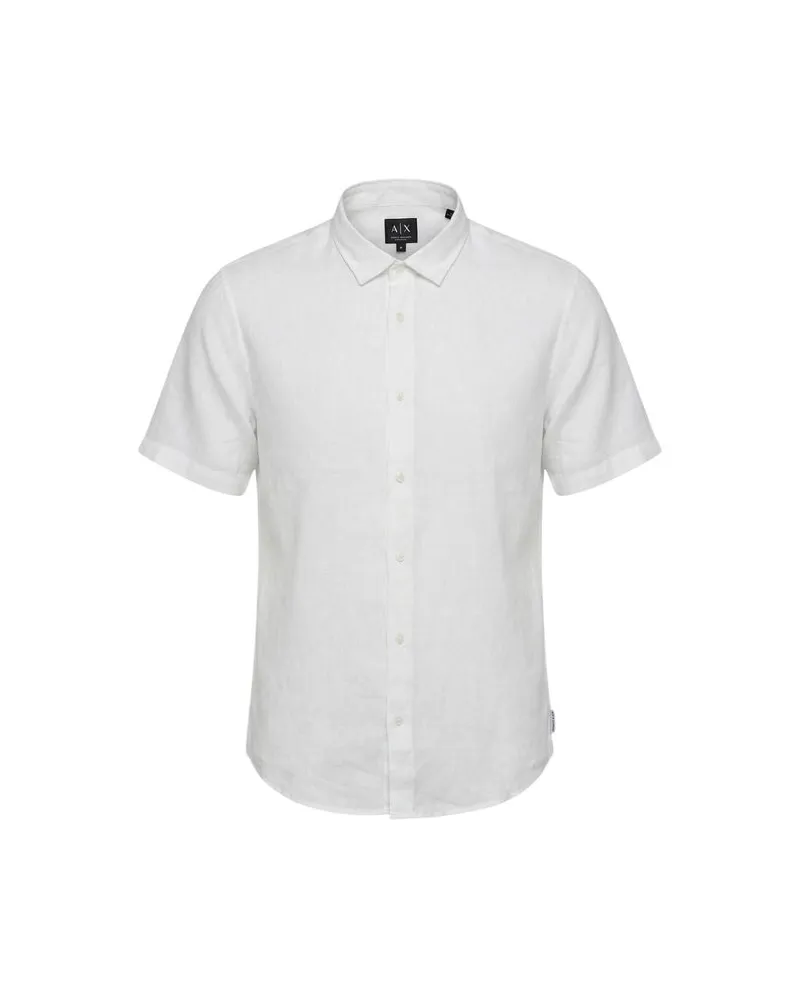 Armani Exchange Linen Shirt — White White