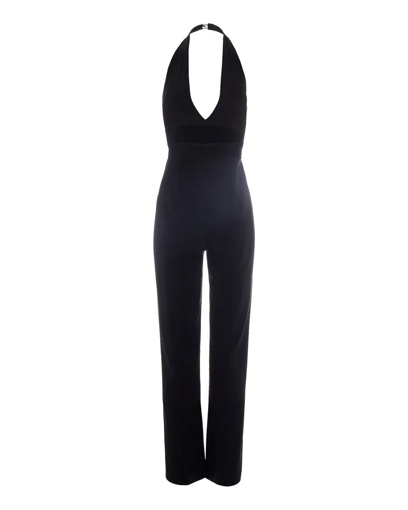 Patrizia Pepe Women's Jumpsuit Black Satin Top Polyester Evening Suits Black
