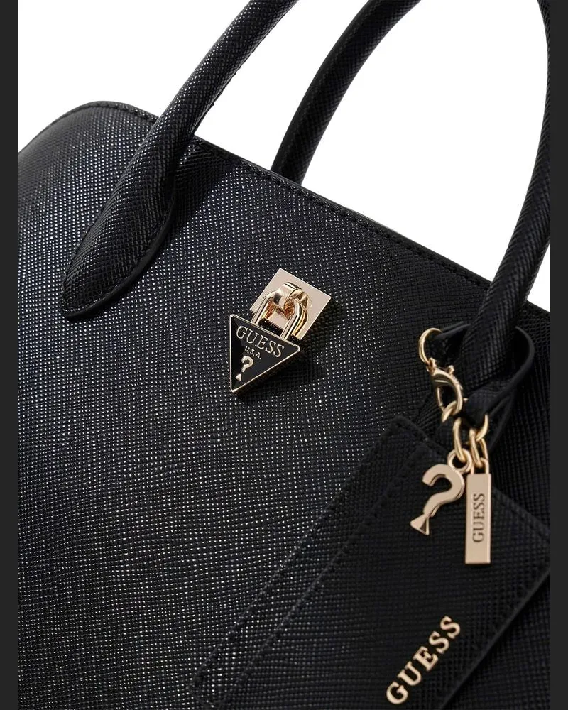 Guess Women's Satchel Bag Black Polyurethane - Satchel-Bags Black
