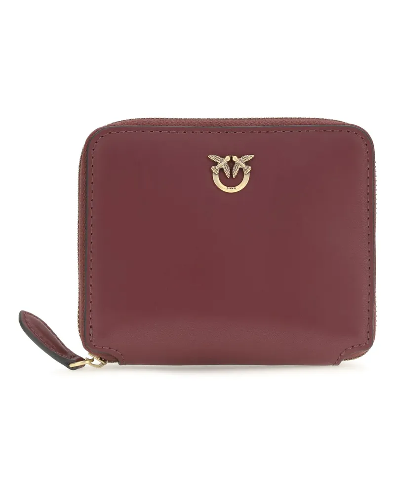Pinko Women's Leather Zip-Around Wallet, Antique Gold Ribes Intenso-Antique Calf (bos Taurus) Wallets & Purses Intenso/antique Red