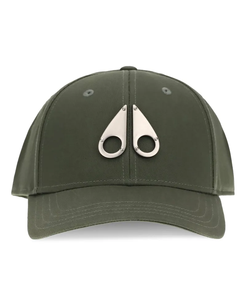 Moose Knuckles M31MA534 Logo-Embroidered Cotton Baseball Cap — Green Green