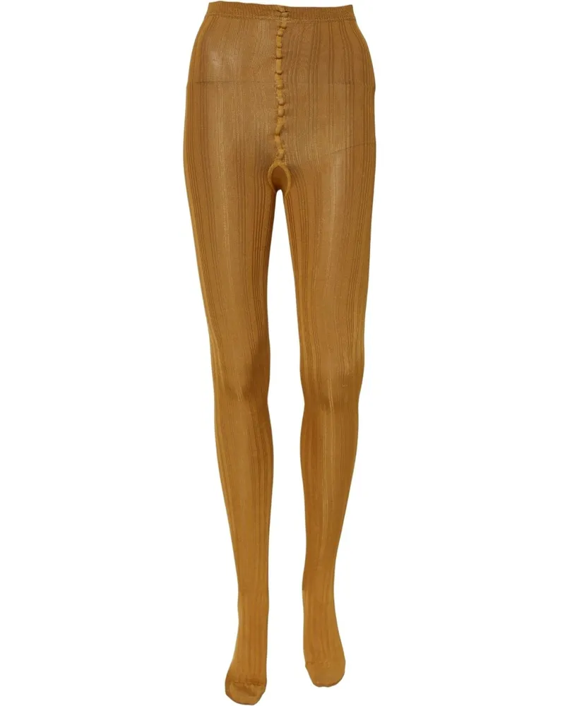 Dolce & Gabbana Women's Mustard Nylon Tights Pantyhose Stockings Socks Elastane Clothing Yellow