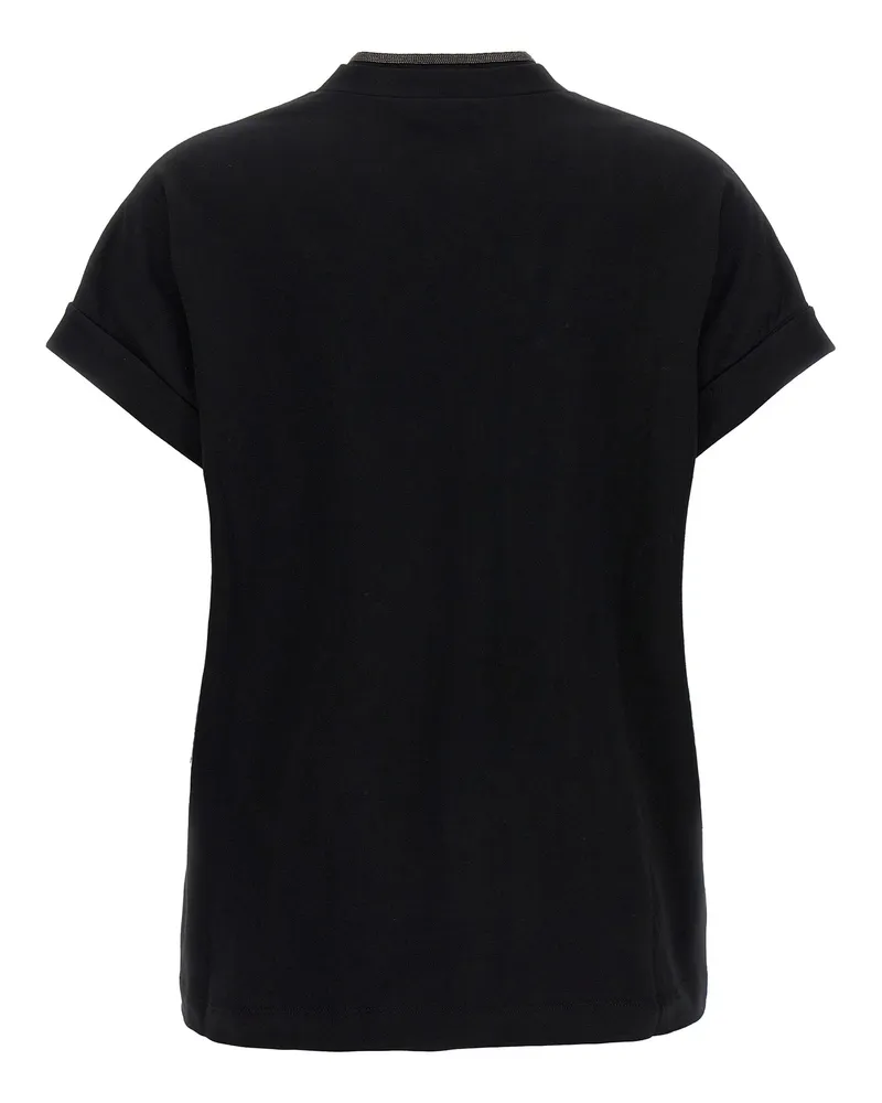 Brunello Cucinelli Women's Black Cotton T-Shirt Black