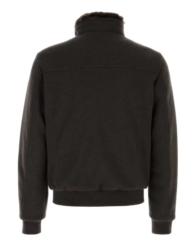 MOORER Wool Blend Down Jacket — Brown Brown
