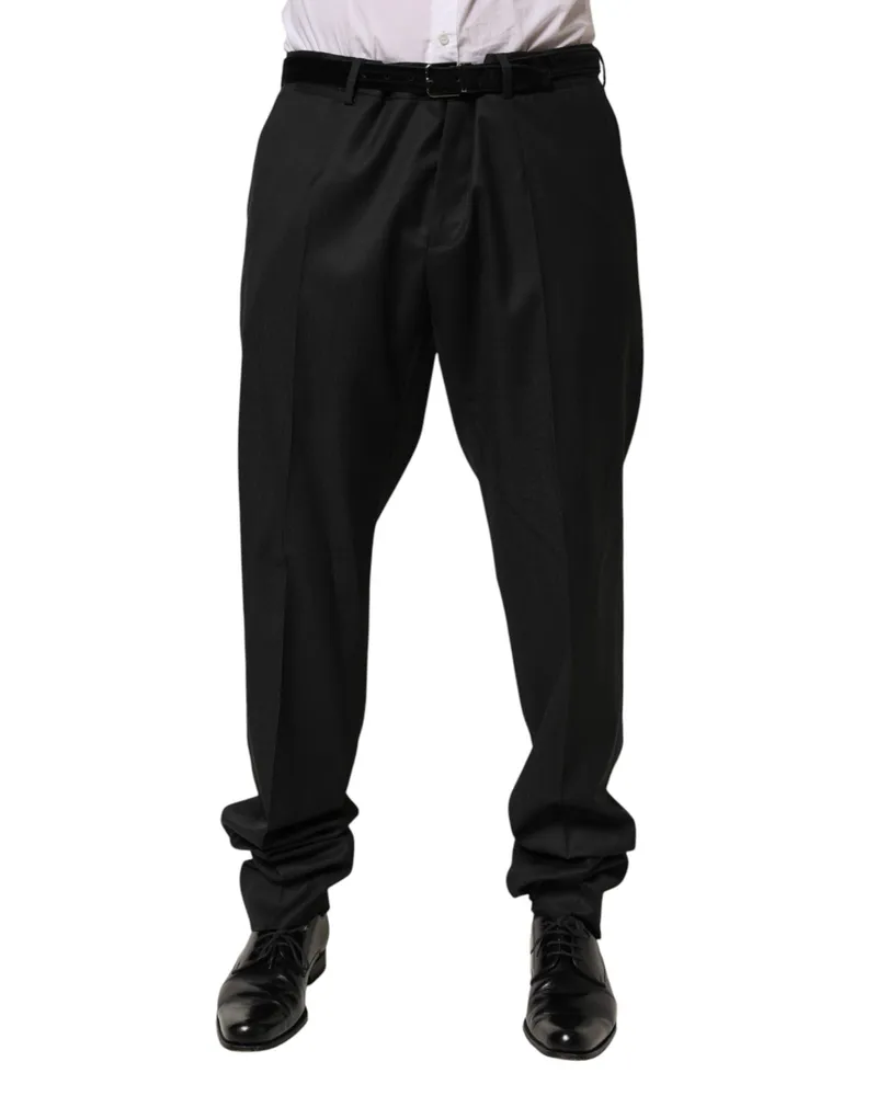 Dolce & Gabbana Wool Formal Trousers — Black Black