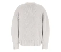 Asymmetrical Hem Virgin Wool & Cashmere Sweater — Grey
