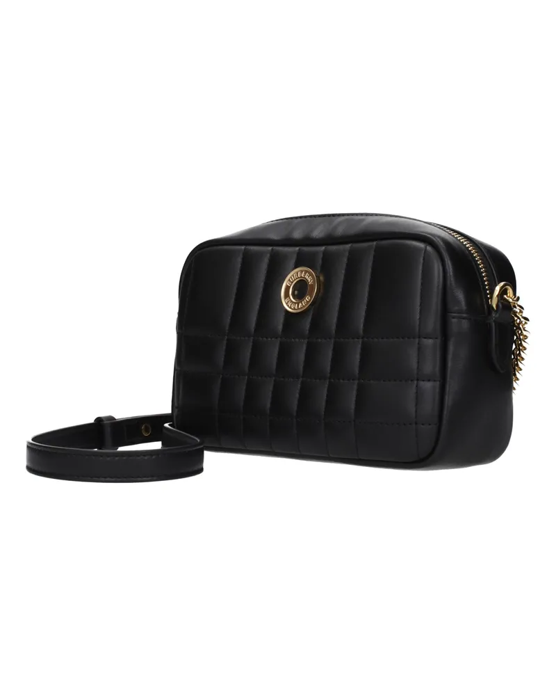 Burberry Leather Crossbody Bag — Black Black