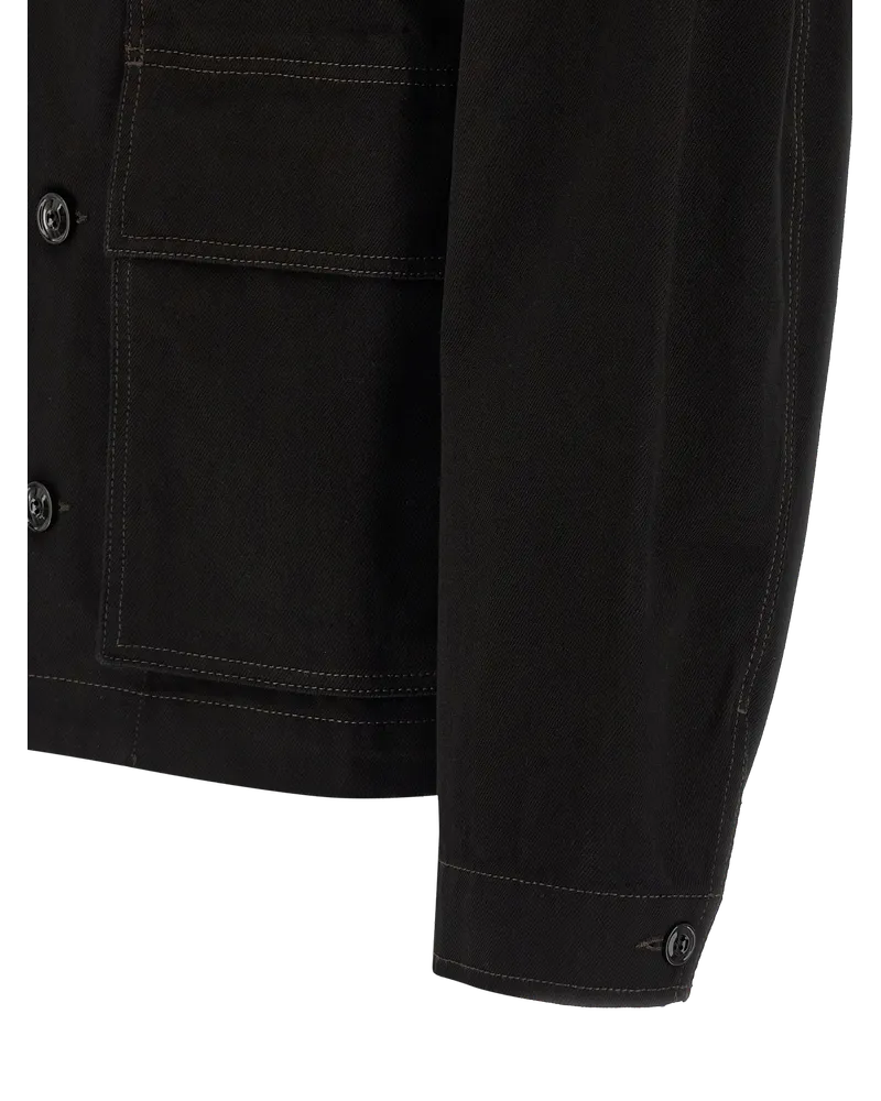 Christophe Lemaire Cotton Denim Jacket — Black Black